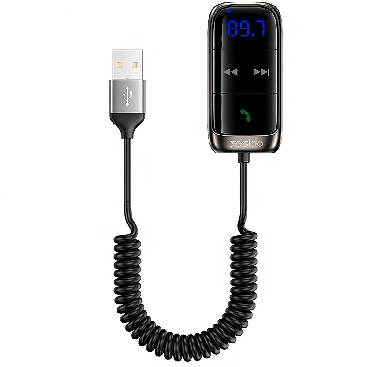 FM Bluetooth modulator Yesido YAU32, 1 x 3.5mm - 1 x microSD
