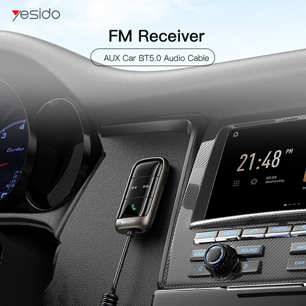 FM Bluetooth modulator Yesido YAU32, 1 x 3.5mm - 1 x microSD