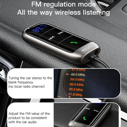 FM Bluetooth modulator Yesido YAU32, 1 x 3.5mm - 1 x microSD
