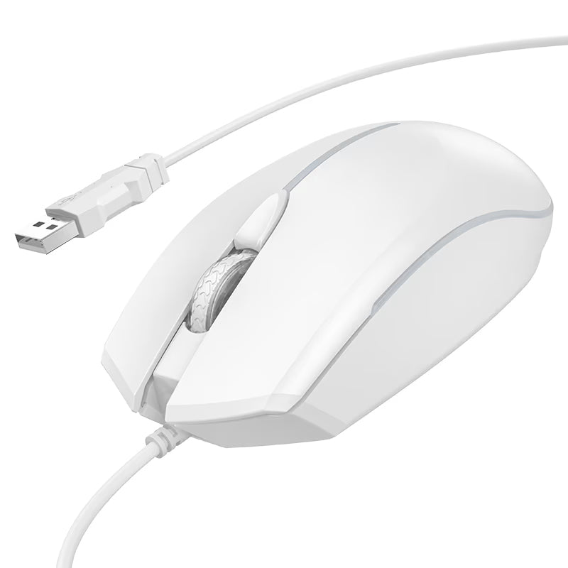 Gaming miš s kabelom USB HOCO GM37, RGB, 2400DPI, Bijela