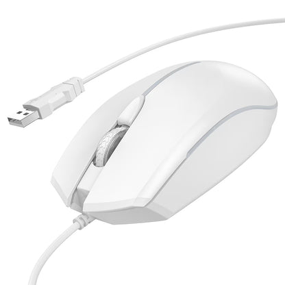 Gaming miš s kabelom USB HOCO GM37, RGB, 2400DPI, Bijela