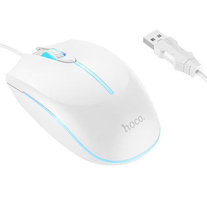 Gaming miš s kabelom USB HOCO GM37, RGB, 2400DPI, Bijela