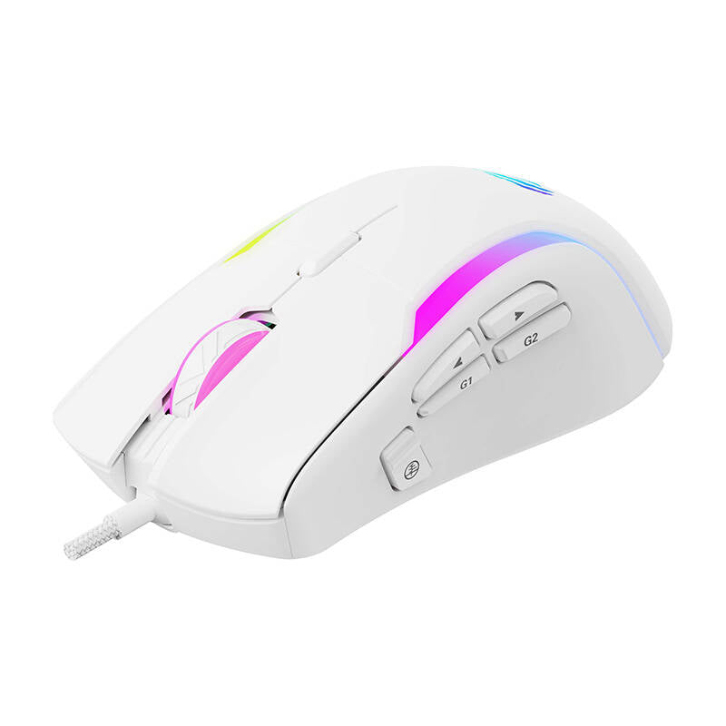 Gaming miš s kabelom USB HAVIT MS1033, RGB, 800DPI - 8000DPI, Bijeli