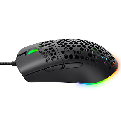 Gaming miš s kabelom USB HAVIT MS1036, RGB, 1200DPI - 7200DPI, 1.6m, Bijeli