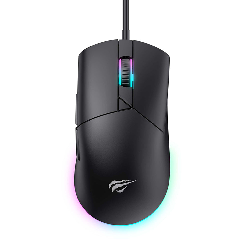 Gaming miš s kabelom USB HAVIT MS1038, RGB, 1200DPI - 7200DPI, 1.6m, Crni