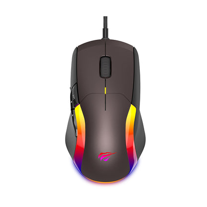 Gaming miš s kabelom USB HAVIT MS959S, RGB, 1200DPI - 8000DPI, 1.6m, Crno Okrno