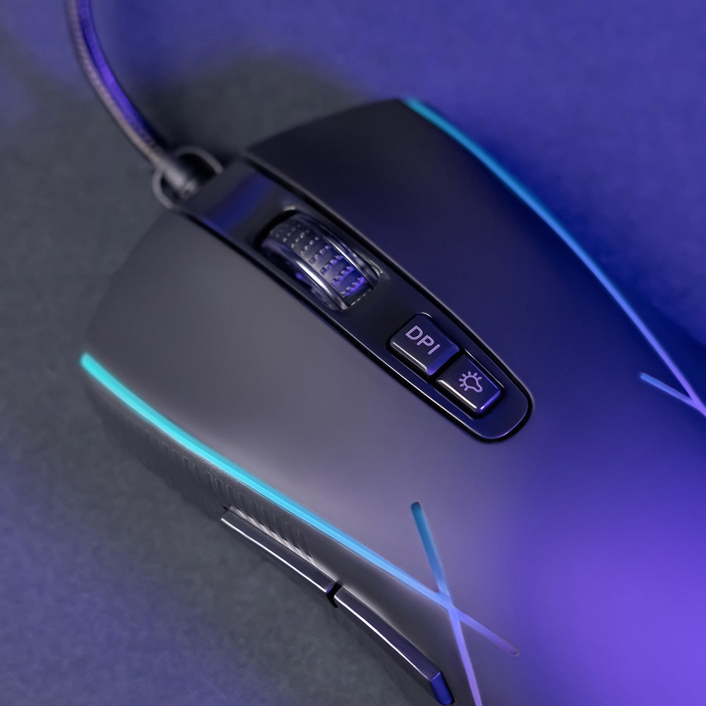 Gaming miš s kabelom USB Proove Defiant, RGB, 7200DPI, Bijeli CMDE00000101