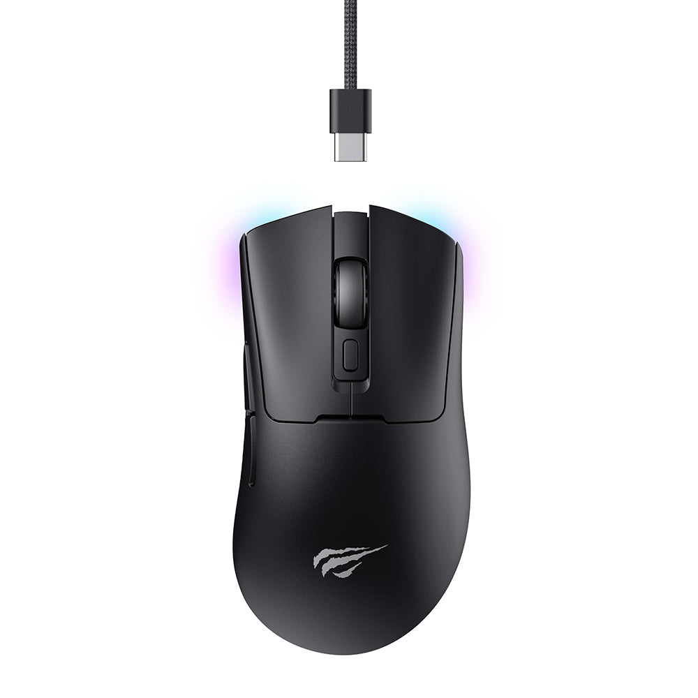 Bežični gaming miš HAVIT MS966WB, 800DPI - 10000DPI, BT / Wi-Fi / Žičani, Crni