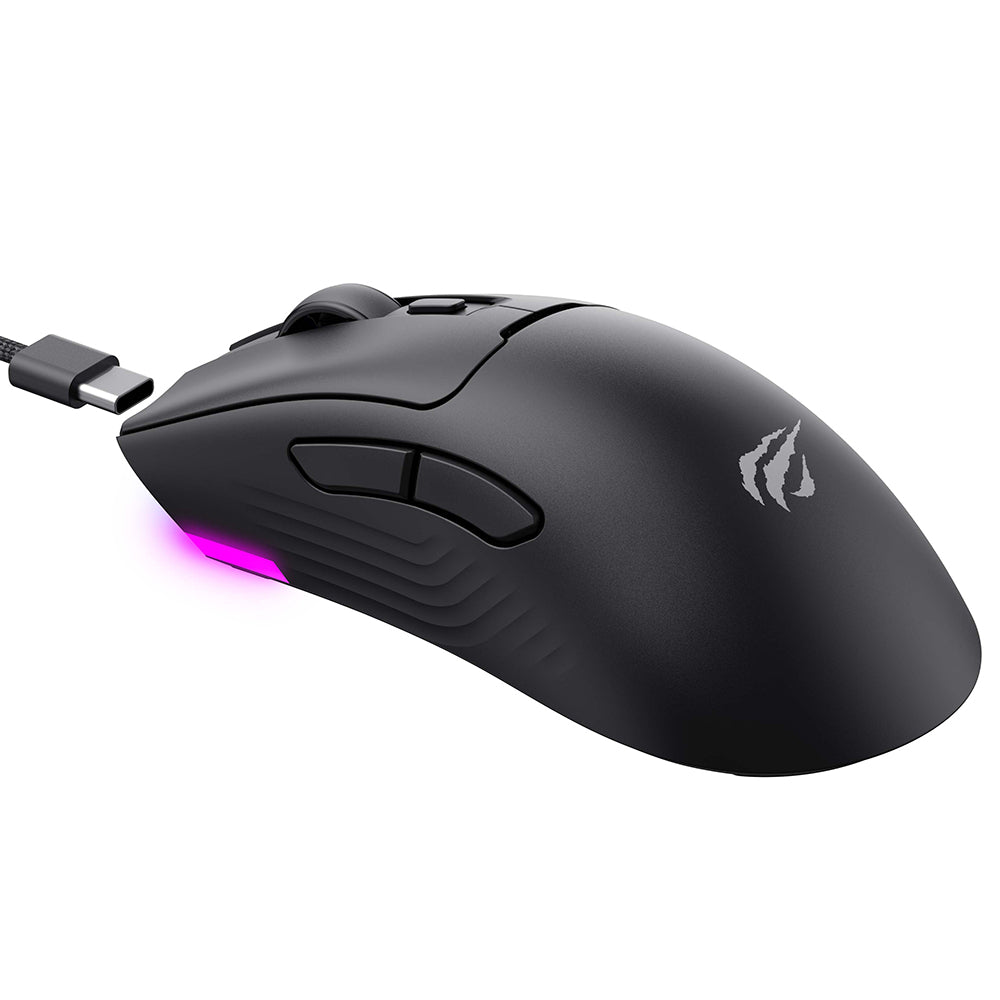 Bežični gaming miš HAVIT MS966WB, 800DPI - 10000DPI, BT / Wi-Fi / Žičani, Crni