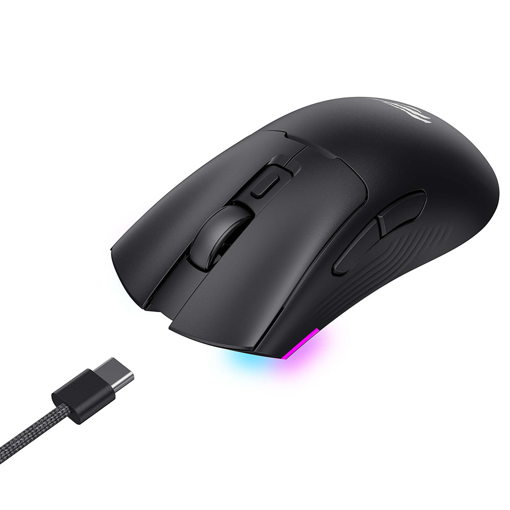 Bežični gaming miš HAVIT MS966WB, 800DPI - 10000DPI, BT / Wi-Fi / Žičani, Crni