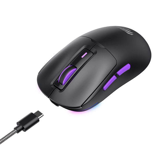 Bežični gaming miš HAVIT MS969WB, RGB, 1000DPI - 16000DPI, BT / Wi-Fi / Žičani, Crni