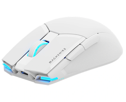 Bežični gaming miš Machenike M7 Pro, RGB, 1000 DPI – 26000 DPI, bijeli