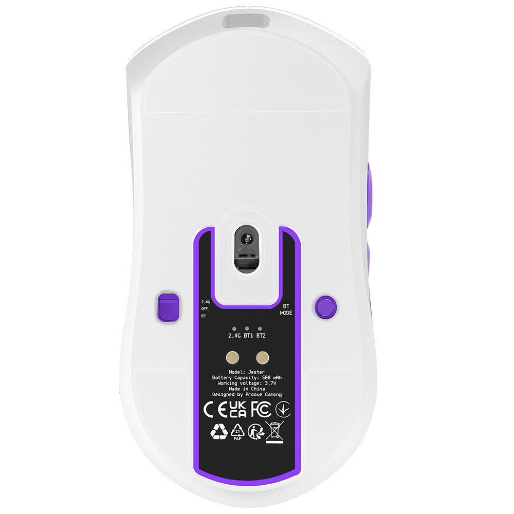 Bežični gaming miš Proove Jester, 800DPI - 26000DPI, OLED zaslon, Bijeli WMJS00022002