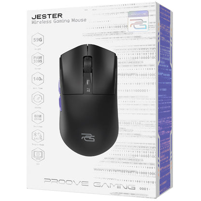 Bežični gaming miš Proove Jester, 800DPI - 26000DPI, OLED zaslon, Crni WMJS00022001