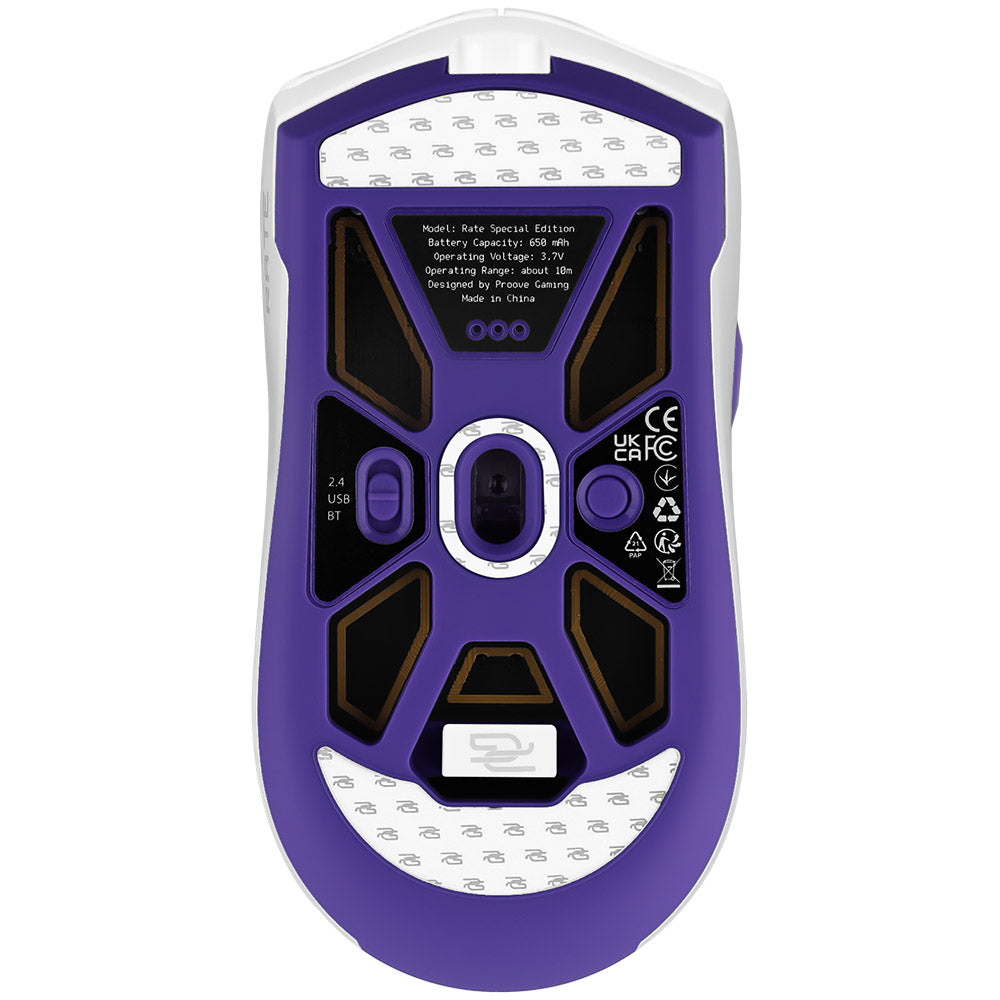 Bežični gaming miš Proove Rate Special Edition, 800DPI - 12000DPI, Bijeli CMRTWRS03002