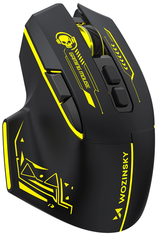 Wireless Gaming Mouse WZK WMGB-1181, 3200DPI, Crno Žuta