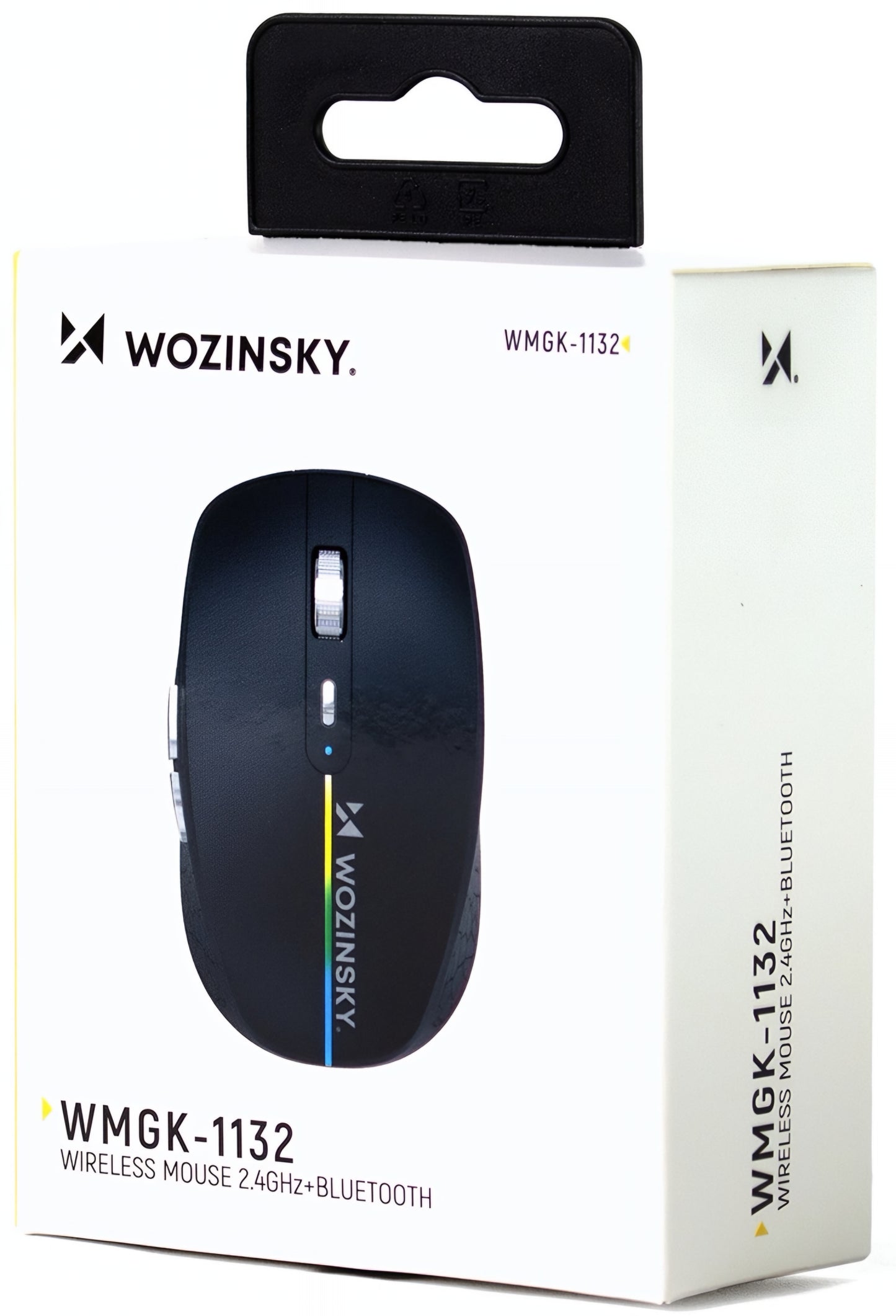 Bežični gaming miš WZK WMGK-1132, 1600DPI, RGB, BT / Wi-Fi, Crni
