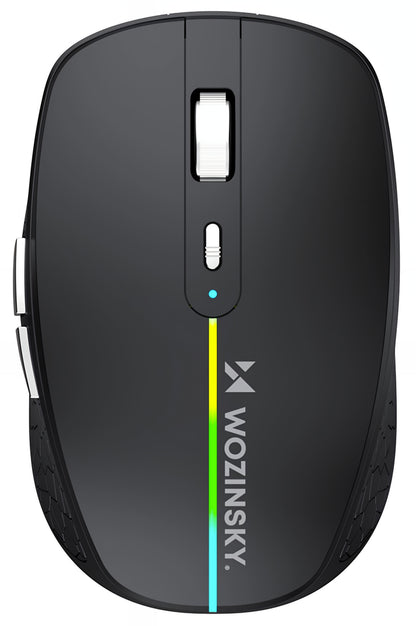 Bežični gaming miš WZK WMGK-1132, 1600DPI, RGB, BT / Wi-Fi, Crni