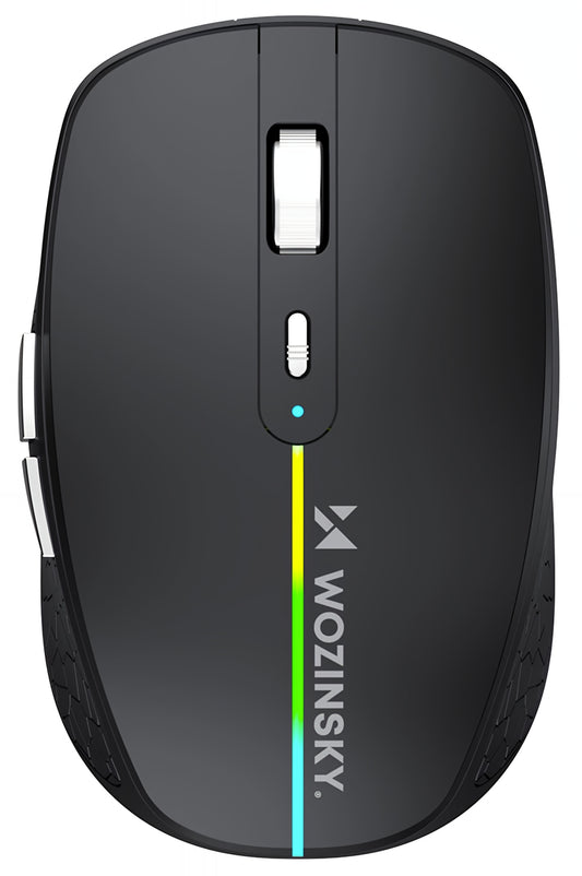 Bežični gaming miš WZK WMGK-1132, 1600DPI, RGB, BT / Wi-Fi, Crni