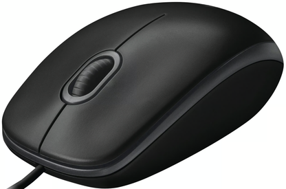 Miš s kabelom USB Logitech B100, 1000DPI, Crni 910-003357