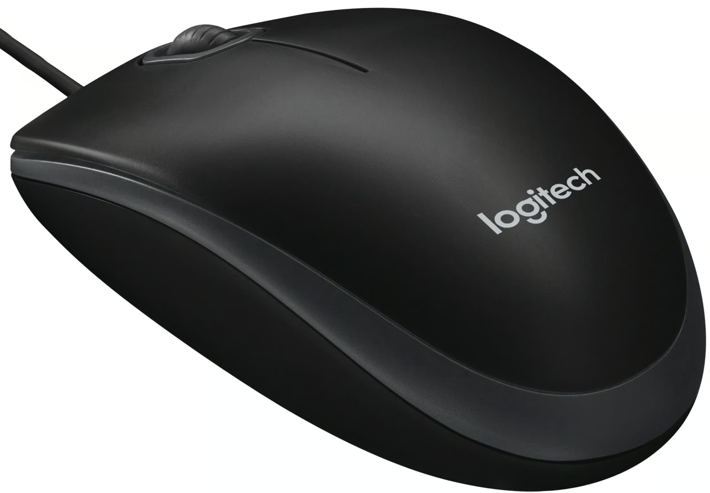 Miš s kabelom USB Logitech B100, 1000DPI, Crni 910-003357