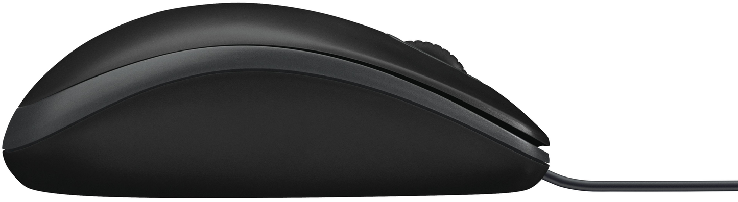 Miš s kabelom USB Logitech B100, 1000DPI, Crni 910-003357