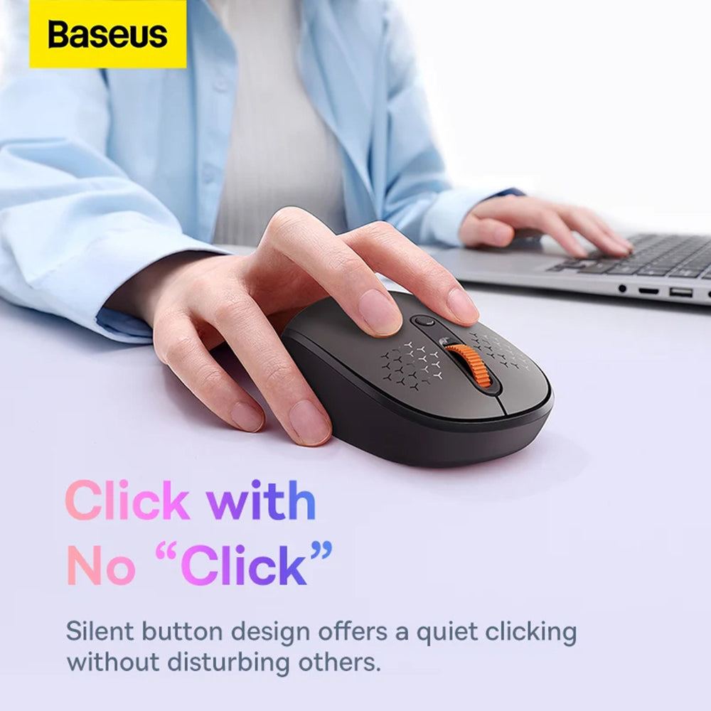 Bežični miš Baseus F01B Tri-Mode, 1600DPI, BT / Wi-Fi, Roza B01055503413-00