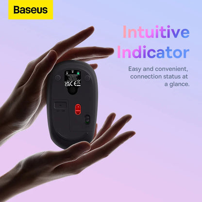 Bežični miš Baseus F01B Tri-Mode, 1600DPI, BT / Wi-Fi, Roza B01055503413-00