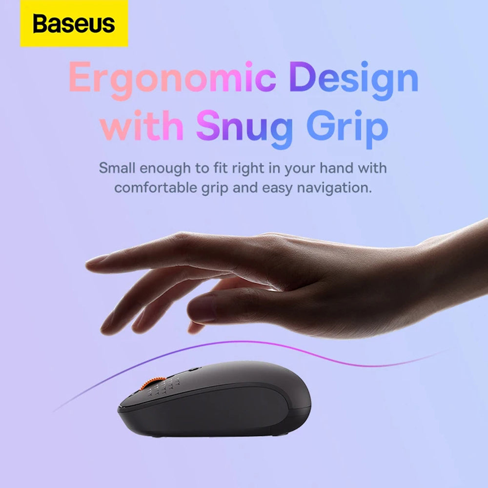 Miš bežični Baseus F01B Tri-Mode, 1600DPI, BT / Wi-Fi, sivi B01055503833-00