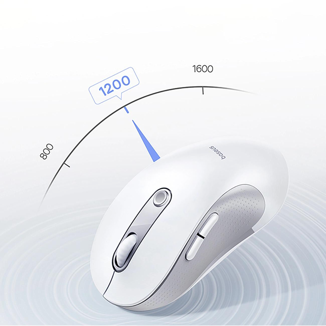 Bežični miš Baseus F02, 4000DPI, BT / Wi-Fi, Bijeli B0203202
