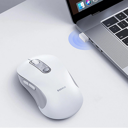 Bežični miš Baseus F02, 1600DPI, BT / Wi-Fi, Bijeli B0203302