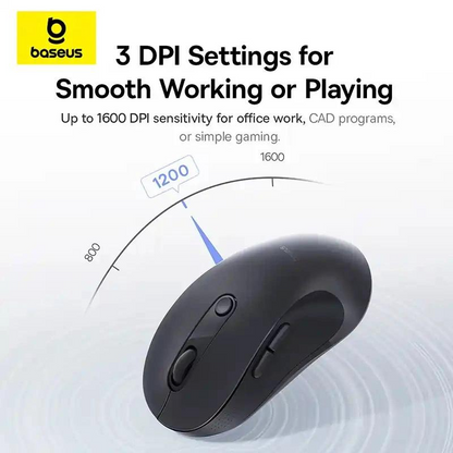 Bežični miš Baseus F02, 1600DPI, BT / Wi-Fi, Crni B0203203