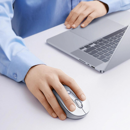 Bežični miš Baseus F02, 4000DPI, BT / Wi-Fi, Bijeli B0203202