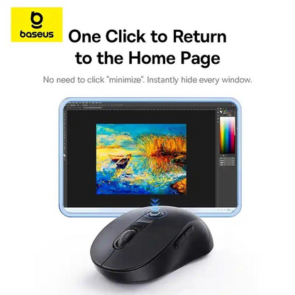 Bežični miš Baseus F02, 1600DPI, BT / Wi-Fi, Crni B0203203