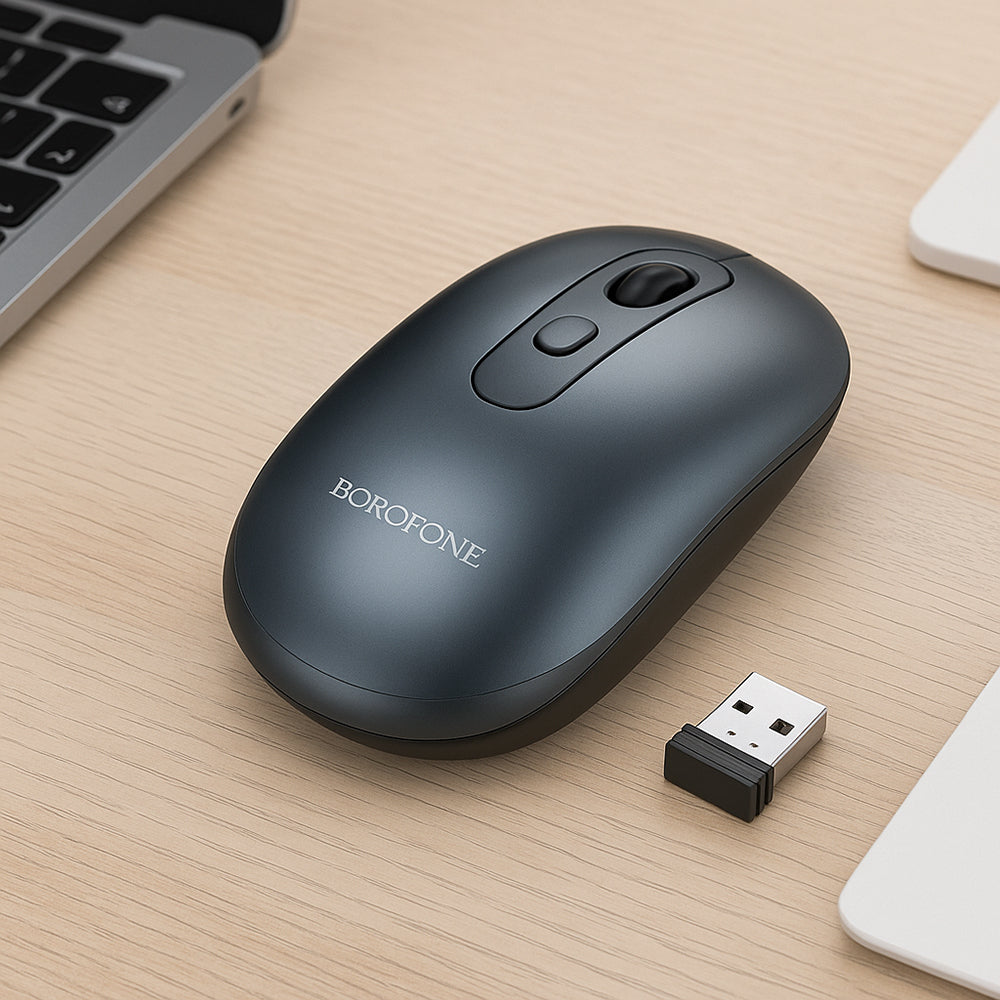 Bežični miš Borofone BG13 Winner, 1600DPI, Sivi