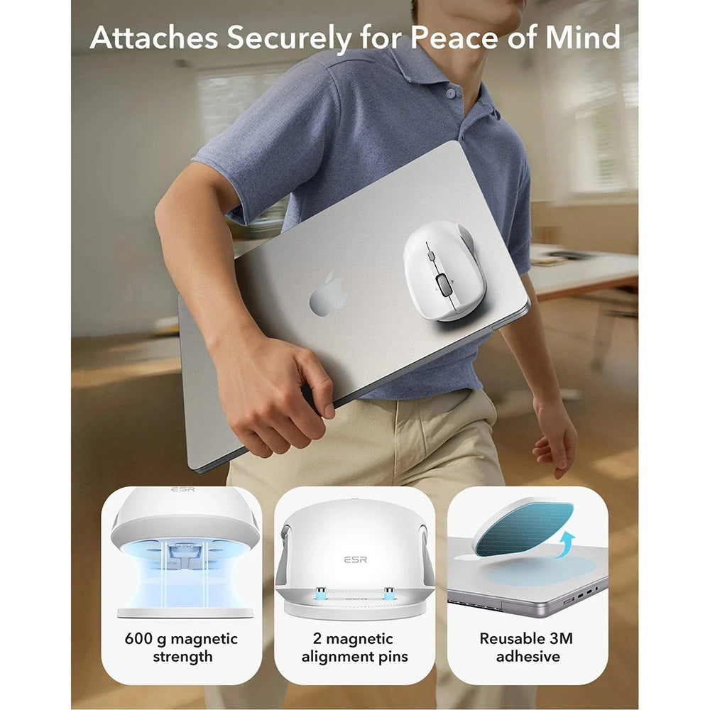 Bežični miš ESR MagMouse, 800DPI - 4800DPI, Bijeli