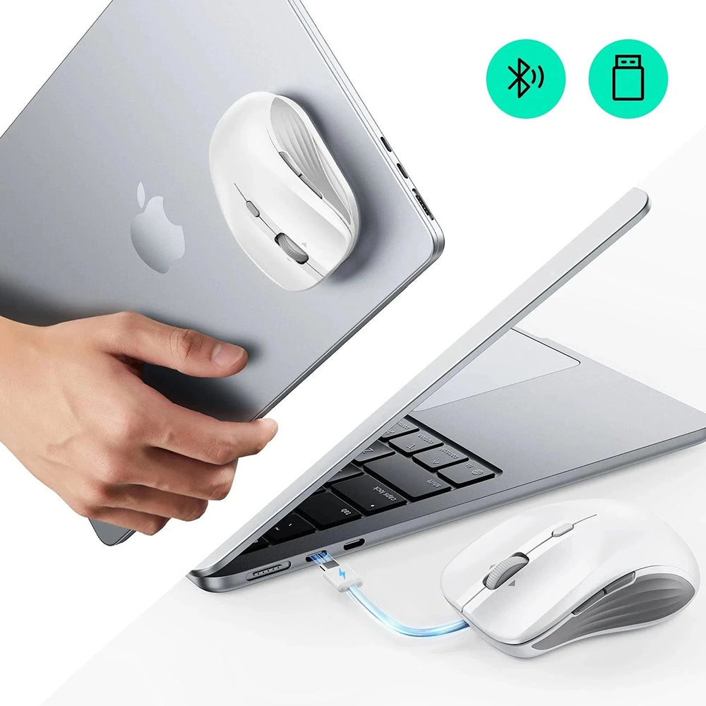 Bežični miš ESR MagMouse, 800DPI - 4800DPI, BT / Wi-Fi, Bijeli