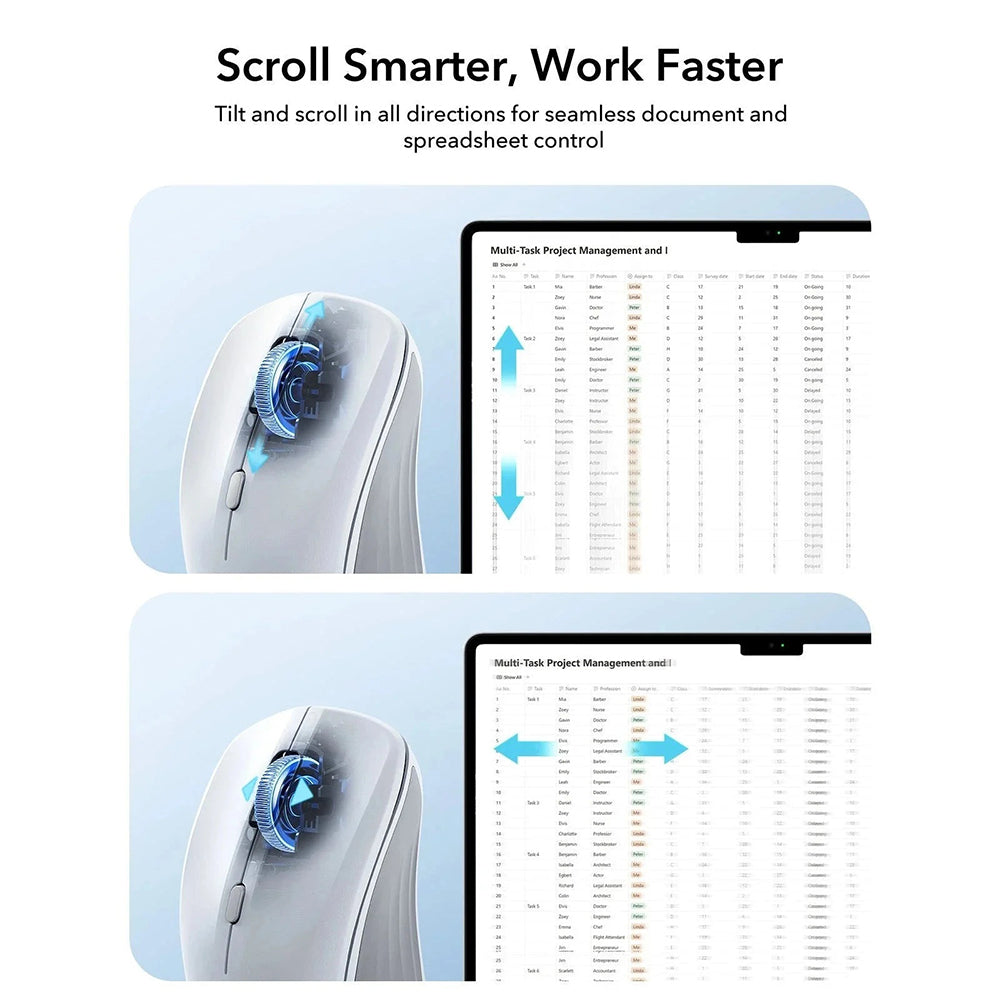 Bežični miš ESR MagMouse, 800DPI - 4800DPI, Bijeli