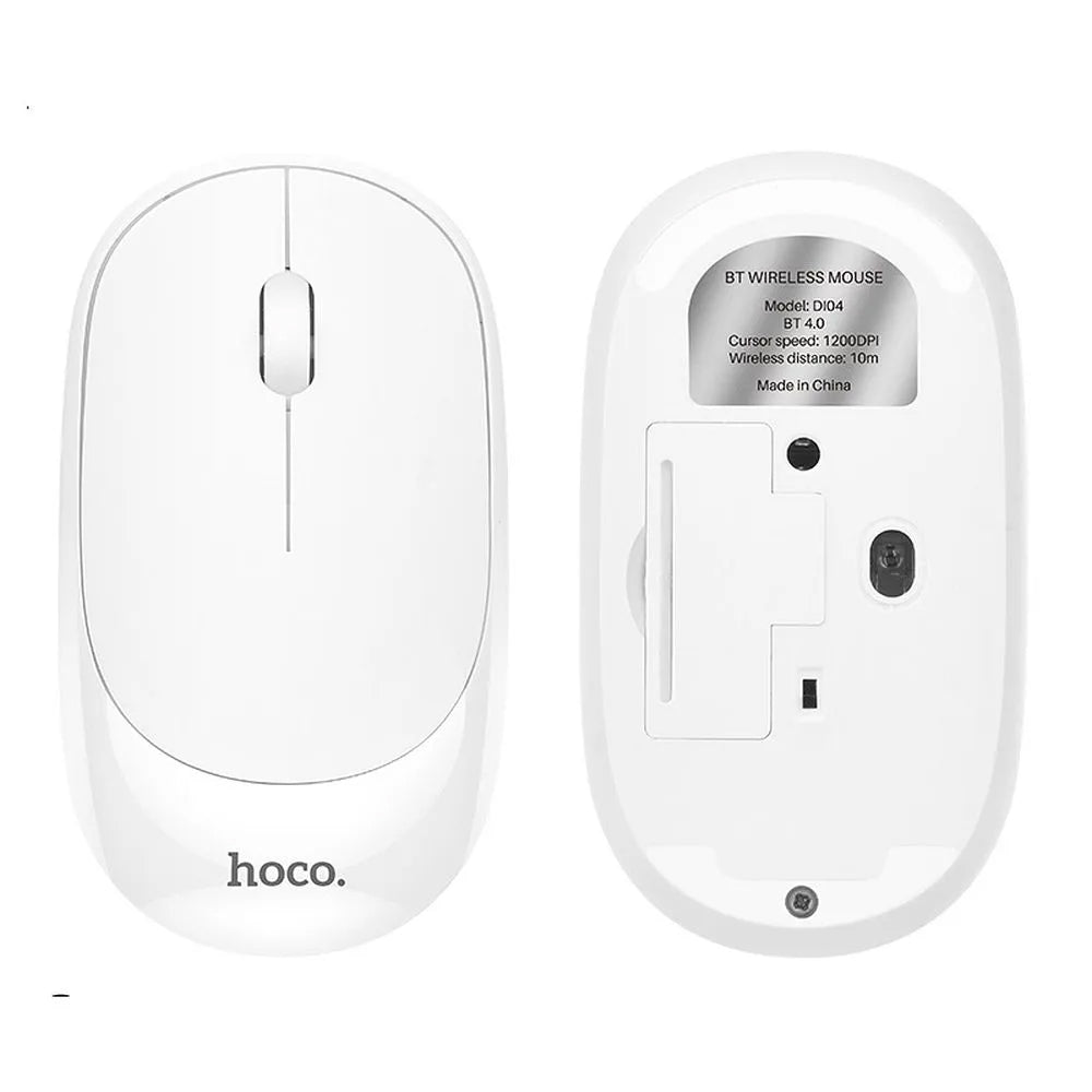 Bežični miš HOCO DI04, 1200DPI, BT / Wi-Fi, Bijeli
