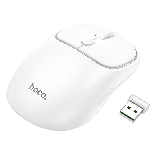 Bežični miš HOCO GM25, 1600DPI, BT / Wi-Fi, Bijeli