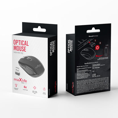 Bežični miš MaXlife MXHM-02, 1600DPI, Crni