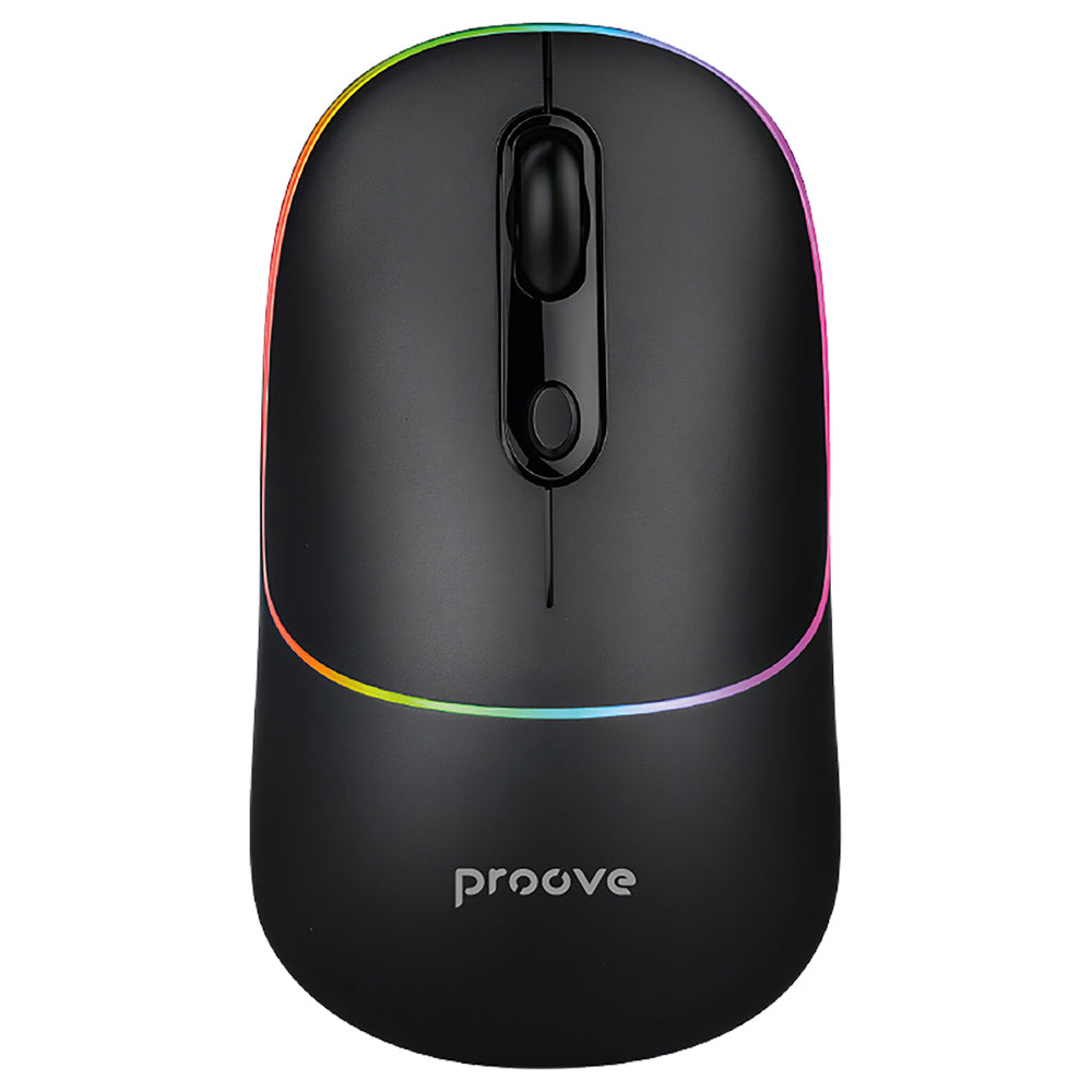 Bežični miš Proove Blink, RGB, 800DPI - 1600DPI, BT / Wi-Fi, Crni WMBL00002001