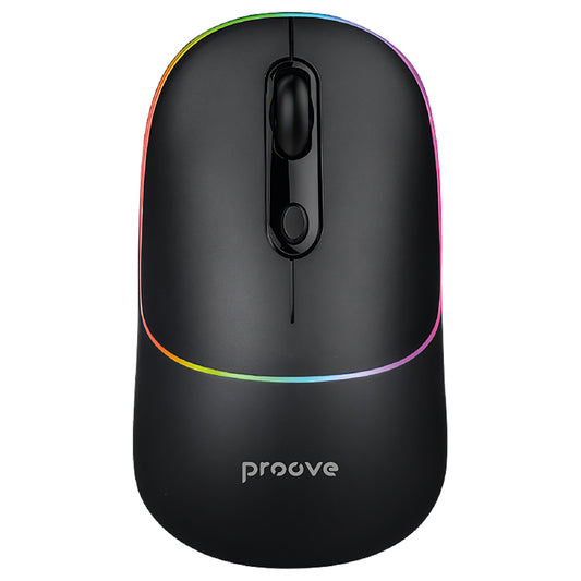 Bežični miš Proove Blink, RGB, 800DPI - 1600DPI, BT / Wi-Fi, Crni WMBL00002001