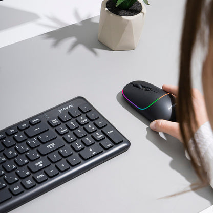 Bežični miš Proove Blink, RGB, 800DPI - 1600DPI, BT / Wi-Fi, Crni WMBL00002001