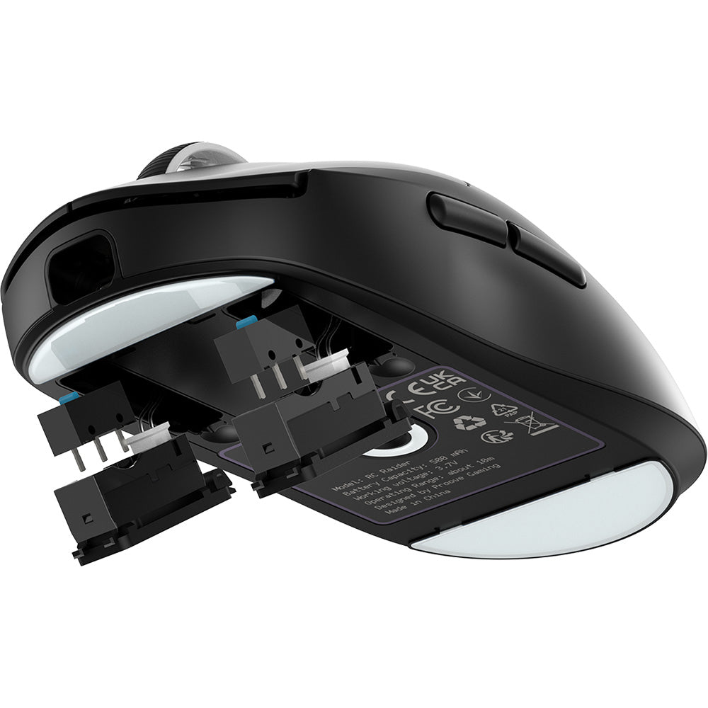 Bežični miš Proove RC Raider 8K, 800DPI - 32000DPI, BT / Wi-Fi / Žičani, Crni WMRR00122001