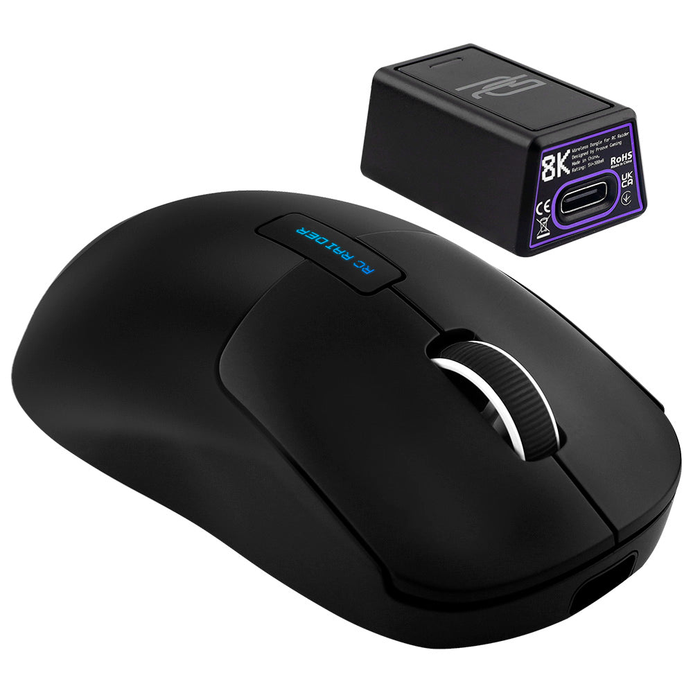 Bežični miš Proove RC Raider 8K, 800DPI - 32000DPI, BT / Wi-Fi / Žičani, Crni WMRR00122001