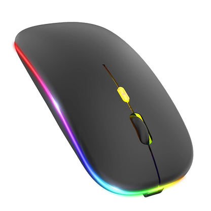 Bežični miš Techsuit M1, RGB, 1600DPI, BT / Wi-Fi, Crni