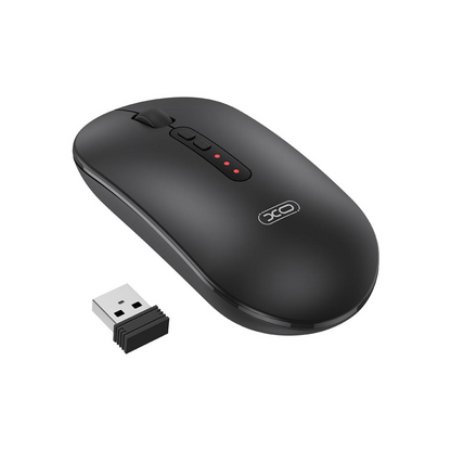 Bežični miš XO Design M13 Silent Tri-mode, 1600DPI, BT / Wi-Fi, Crni