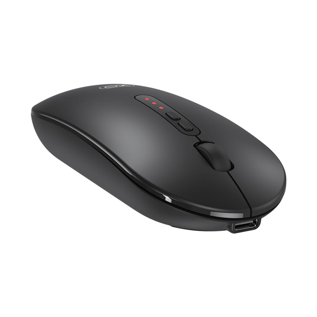 Bežični miš XO Design M13 Silent Tri-mode, 1600DPI, BT / Wi-Fi, Crni