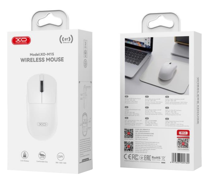 Bežični miš XO Design M15, 1600DPI, BT / Wi-Fi, Bijela